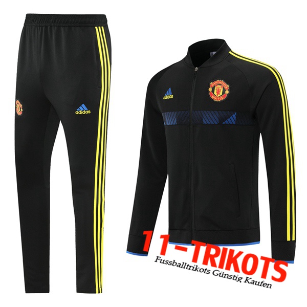 Manchester United Trainingsanzug (Jacke) Schwarz/Gelb 2021/2022