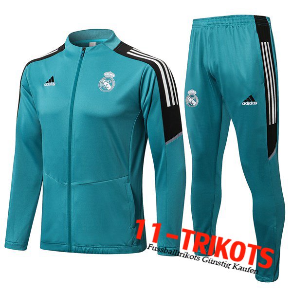 Real Madrid Trainingsanzug (Jacke) Grün/Schwarz 2021/2022