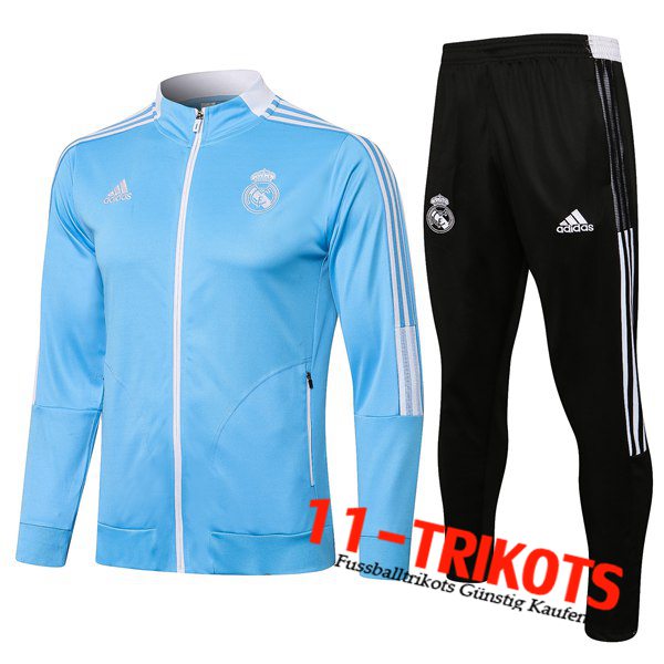 Real Madrid Trainingsanzug (Jacke) Blau/Weiß 2021/2022