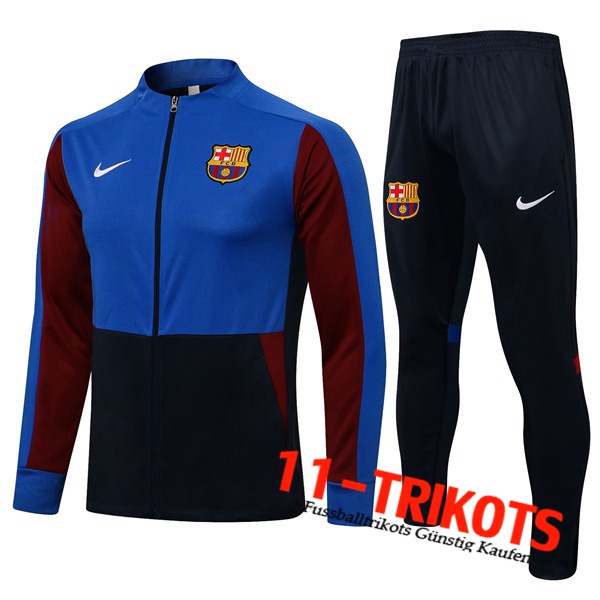 FC Barcelona Trainingsanzug (Jacke) Schwarz/Blau 2021/2022