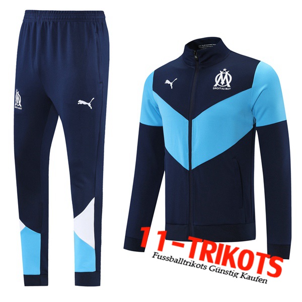 Marseille OM Trainingsanzug (Jacke) Blau/Schwarz 2021/2022