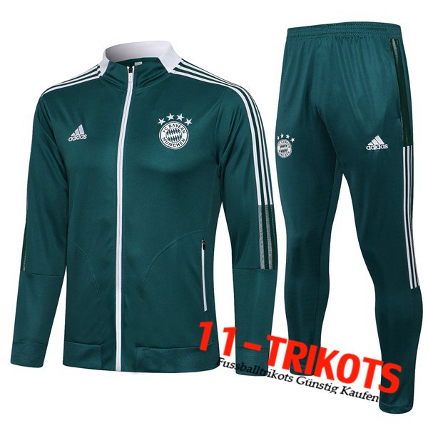 Bayern München Trainingsanzug (Jacke) Dunkelgrün 2021/2022