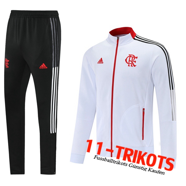 Flamengo Trainingsanzug (Jacke) Weiß/Rot 2021/2022