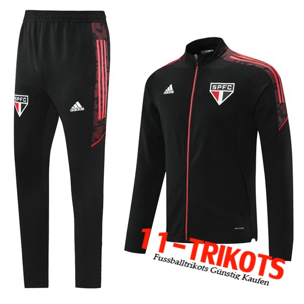 Sao Paulo FC Trainingsanzug (Jacke) Rot/Schwarz 2021/2022