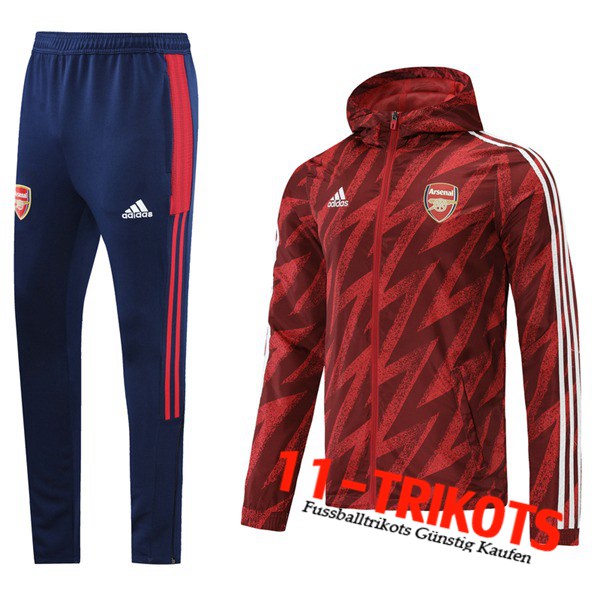 FC Arsenal Trainingsanzug (Jacke) Mit Kapuze Rot 2021/2022