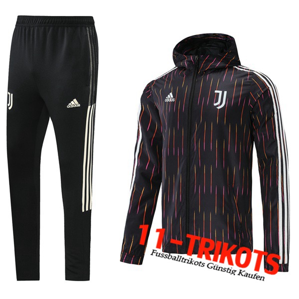 Juventus Trainingsanzug (Jacke) Mit Kapuze Rot/Schwarz 2021/2022