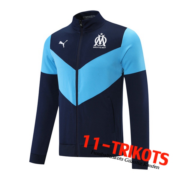 Chaquetas Futbol Marsella OM Azul/Negro 2021/2022