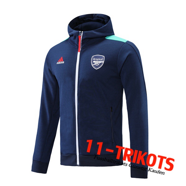 Chaqueta Con Capucha FC Arsenal Azul Marino 2021/2022