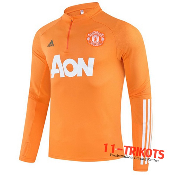 Sudadera de entrenamiento Manchester United Naranja 2020/2021