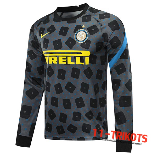 Sudadera de entrenamiento Inter Milan Negro/Gris 2020/2021