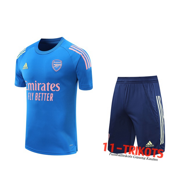 Neuestes Arsenal Trainingstrikot + Shorts Blau 2020/2021 | 11-trikots