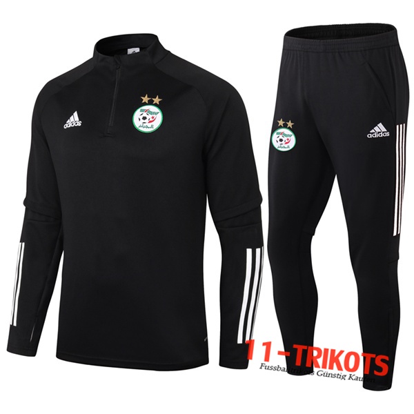 Algerie Trainingsanzug Schwarz/Weiß 2020/2021 | 11-Trikots