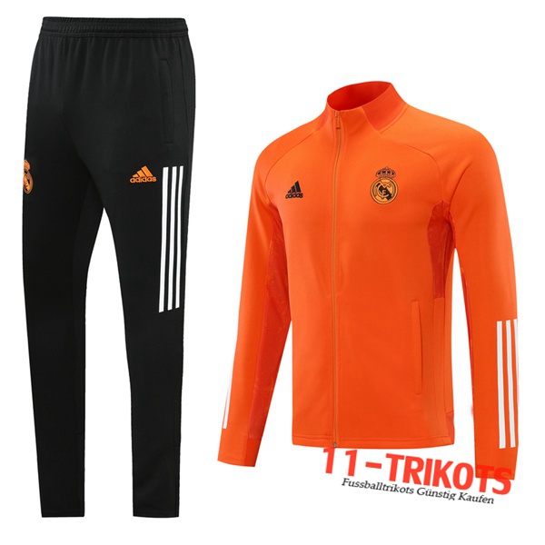 Real Madrid Trainingsanzug (Jacke) Orange 2020/2021 | 11-Trikots