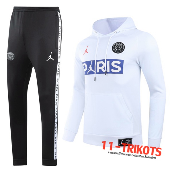 Jordan PSG Trainingsanzug Mit Kapuze Weiß 2020/2021 | 11-Trikots