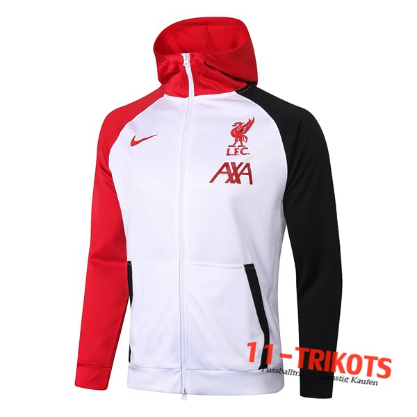 Chaqueta Con Capucha FC Liverpool Blanco/Roja 2020/2021