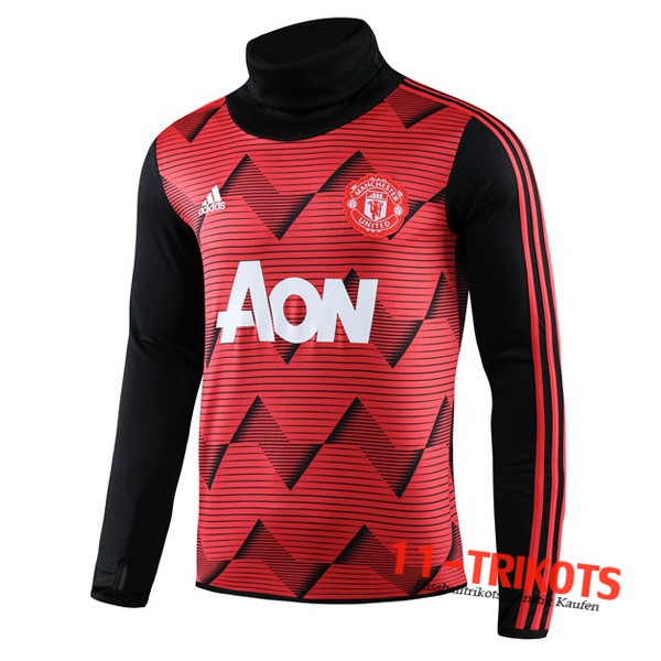 Sudadera de entrenamiento Manchester United Roja Cuello Alto 2019/2020