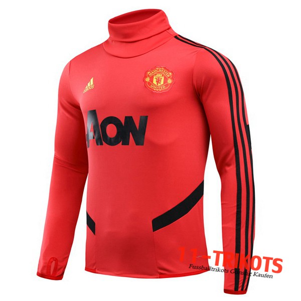 Sudadera de entrenamiento Manchester United Roja Cuello Alto 2019/2020