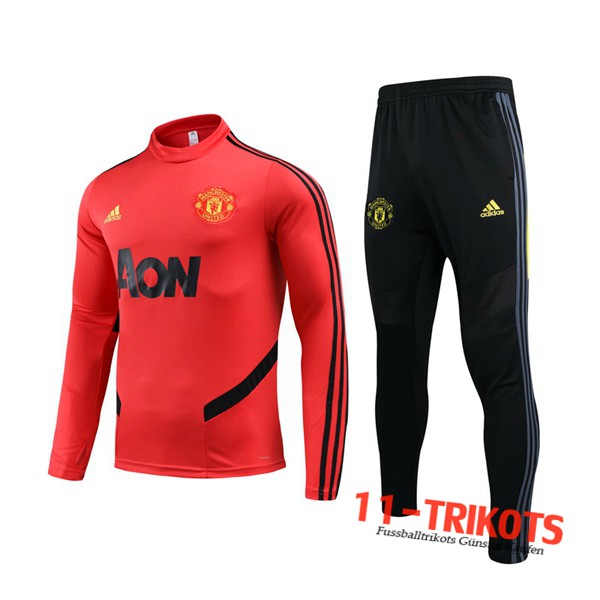 Neuestes Fussball Manchester United Trainingsanzug Rot 2019 2020 | 11-trikots