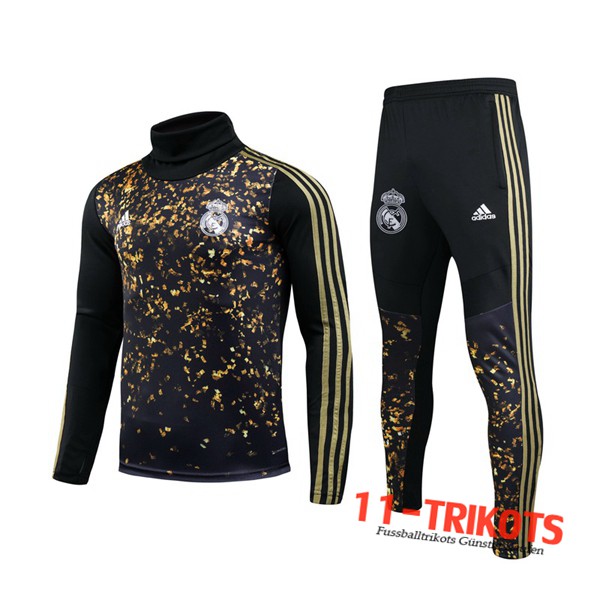 Neuestes Fussball Real Madrid Adidas × EA Sports FIFA 20 Trainingsanzug Schwarz Hoher Kragen 2019 2020 | 11-trikots