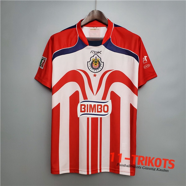 Neuestes Fussball CD Guadalajara Retro Heimtrikot 2006/2007