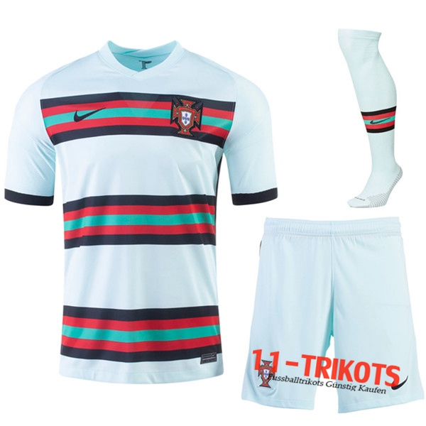 Zusammen Fussball Portugal Auswärtstrikot (Short+Socken) 2020/2021 | 11-trikots