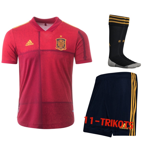 Zusammen Fussball Spanien Heimtrikot (Short+Socken) 2020/2021 | 11-trikots