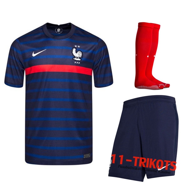 Zusammen Fussball Frankreich Heimtrikot (Short+Socken) 2020/2021 | 11-trikots