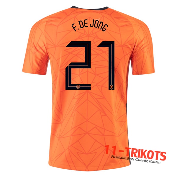 Fussball Niederlande (F.DE JONG 21) Heimtrikot 2020/2021 | 11-trikots