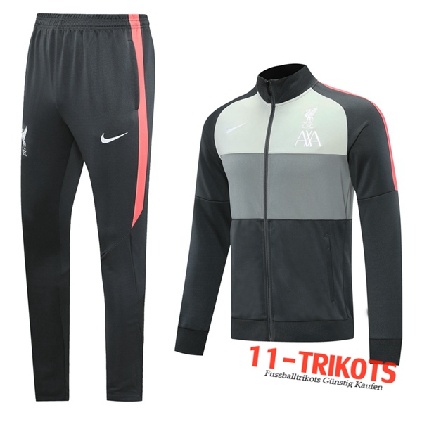 FC Liverpool Trainingsanzug (Jacke) Grau 2020 2021 | 11-trikots