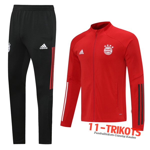 Bayern Munchen Trainingsanzug (Jacke) Rot 2020 2021 | 11-trikots