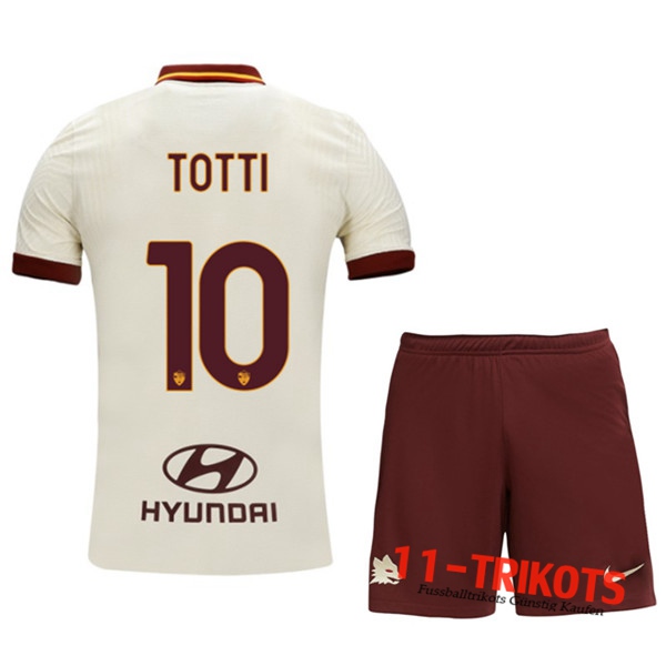 Fussball AS Roma (TOTTI 10) Kinder Auswärtstrikot 2020/2021 | 11-trikots