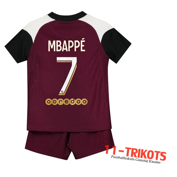 Fussball PSG (Mbappé 7) Kinder Third 2020/2021 | 11-trikots