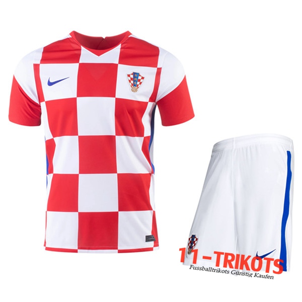 Neuestes Fussball Kroatien Kinder Heimtrikot UEFA Euro 2020 | 11-trikots