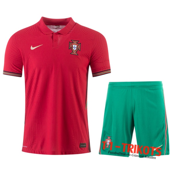 Neuestes Fussball Portugal Kinder Heimtrikot UEFA Euro 2020 | 11-trikots