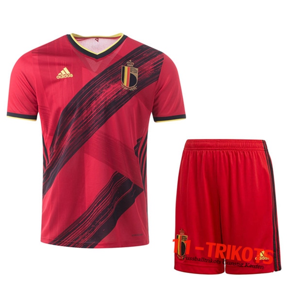 Neuestes Fussball Belgien Kinder Heimtrikot UEFA Euro 2020 | 11-trikots