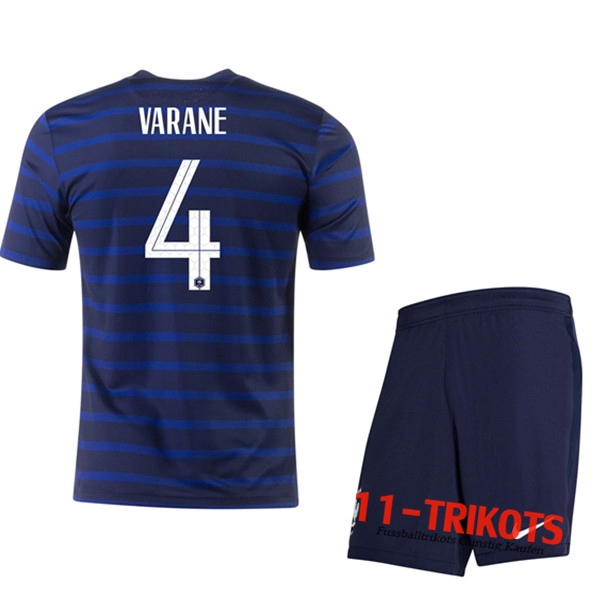 Fussball UEFA Euro 2020 Frankreich (Varane 4) Kinder Heimtrikot | 11-trikots