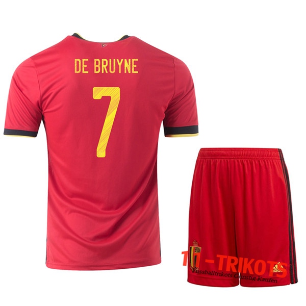Fussball UEFA Euro 2020 Belgien (DE bruyne 7) Kinder Heimtrikot | 11-trikots