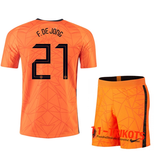 Fussball UEFA Euro 2020 Niederlande (F.DE JONG 21) Kinder Heimtrikot | 11-trikots