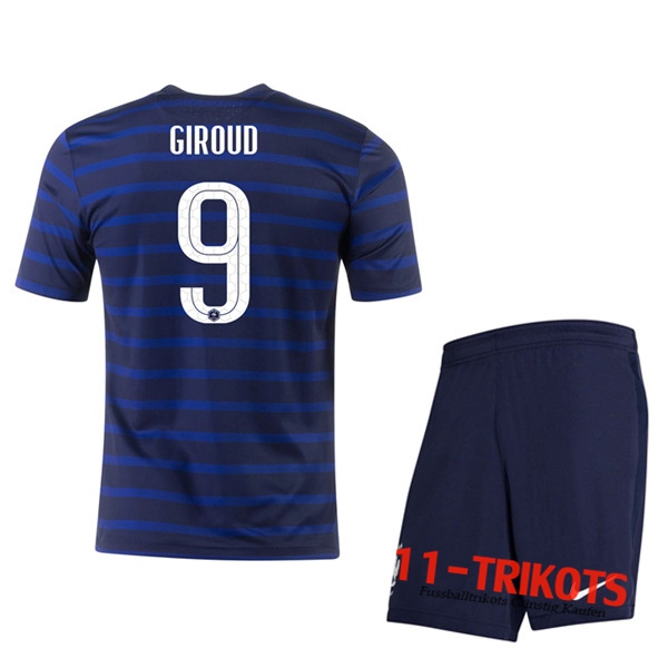 Fussball UEFA Euro 2020 Frankreich (Giroud 9) Kinder Heimtrikot | 11-trikots