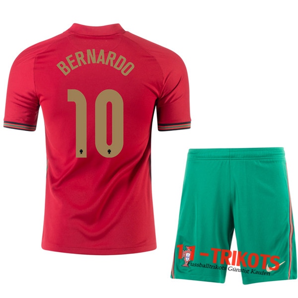 Fussball UEFA Euro 2020 Portugal (BERNARDO 10) Kinder Heimtrikot | 11-trikots