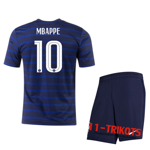 Fussball UEFA Euro 2020 Frankreich (Mbappe 10) Kinder Heimtrikot | 11-trikots