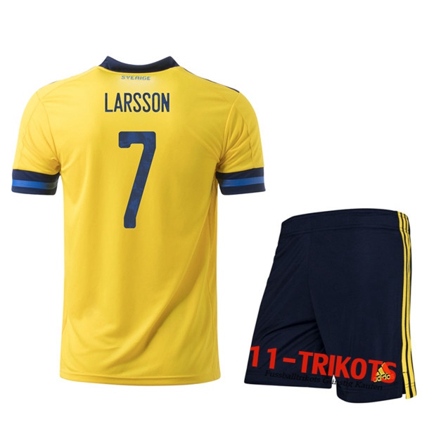 Fussball UEFA Euro 2020 Schweden (LARSSON 7) Kinder Heimtrikot | 11-trikots