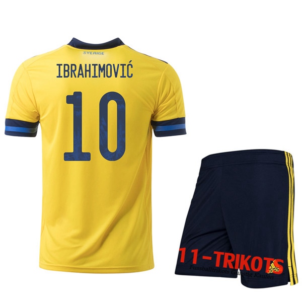 Fussball UEFA Euro 2020 Schweden (IBRAHIMOVIC 10) Kinder Heimtrikot | 11-trikots