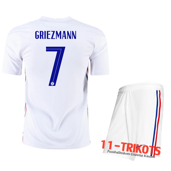 Fussball UEFA Euro 2020 Frankreich (Griezmann 7) Kinder Auswärtstrikot | 11-trikots
