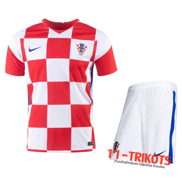 Zusammen Fussball Kroatien Heimtrikot + Short 2020/2021 | 11-trikots