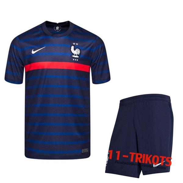 Zusammen Fussball Frankreich Heimtrikot + Short 2020/2021 | 11-trikots