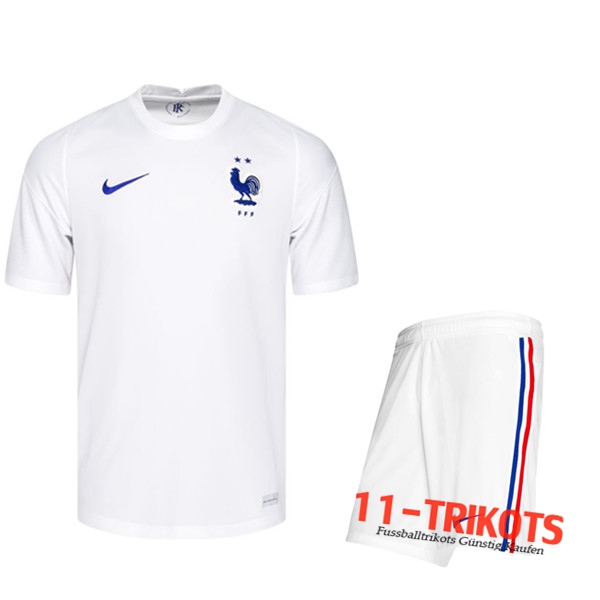 Zusammen Fussball Frankreich Auswärtstrikot + Short 2020/2021 | 11-trikots