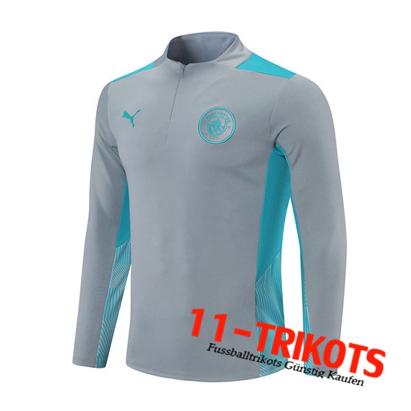 Manchester City Training Sweatshirt Blau/Grau 2021/2022