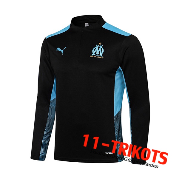 Marseille OM Training Sweatshirt Schwarz/Blau 2021/2022