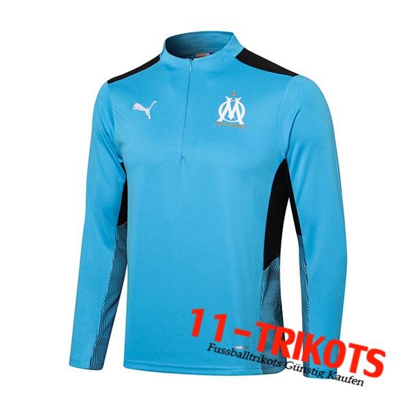 Marseille OM Training Sweatshirt Blau/Schwarz 2021/2022